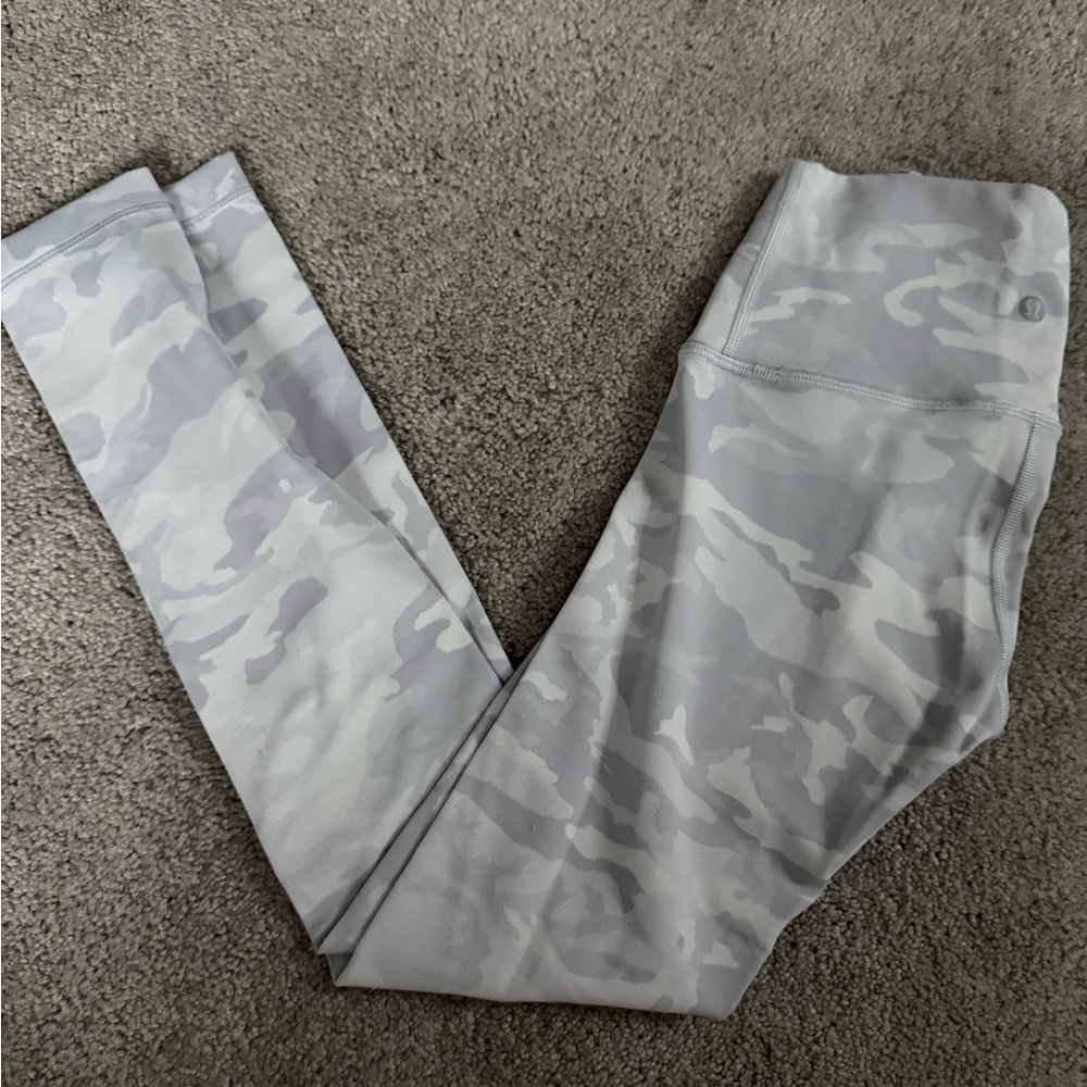 Lululemon Light Gray Camouflage Leggings